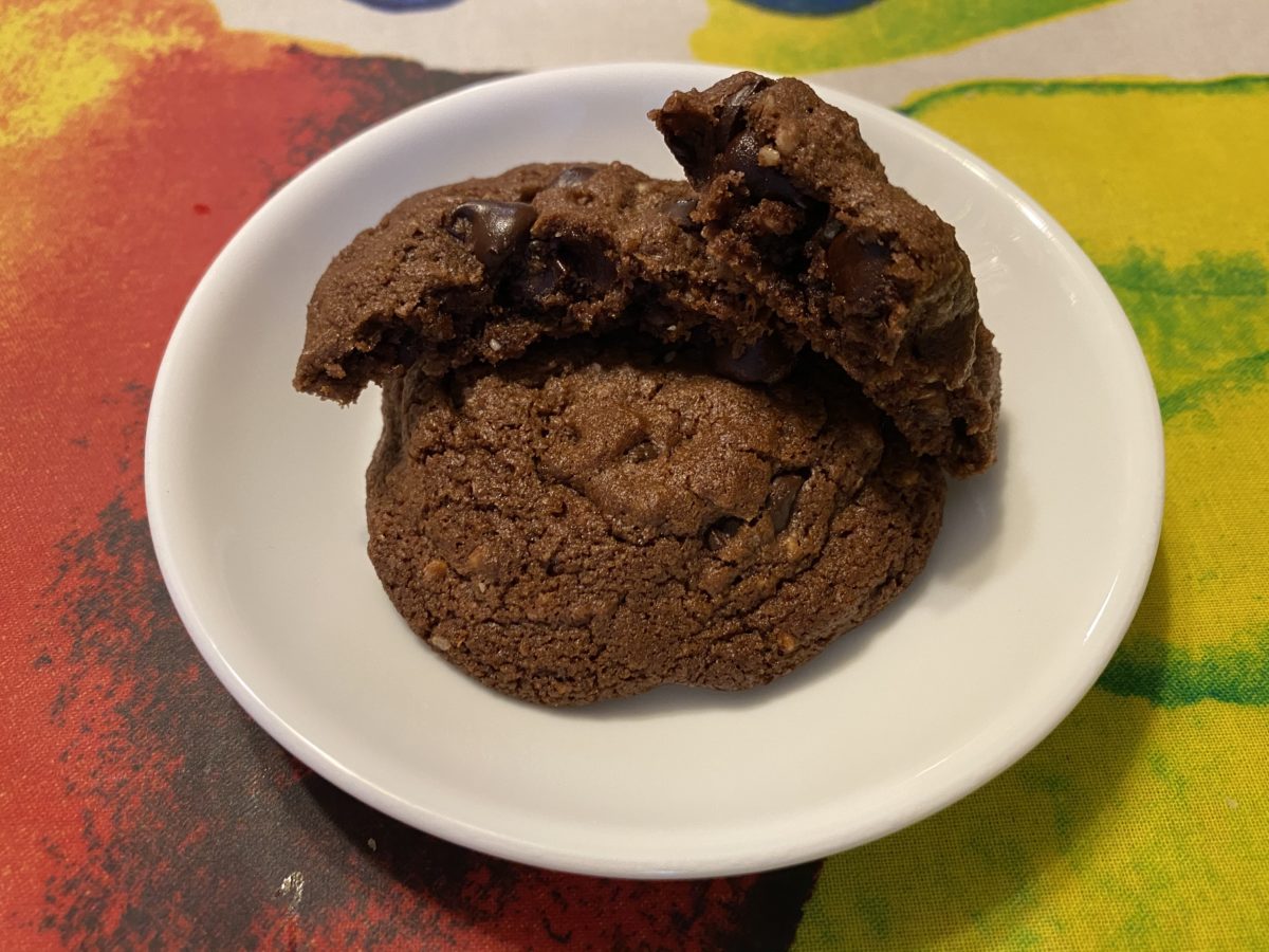 Cocoa-Tahini Cookies with Sesame Crunch
