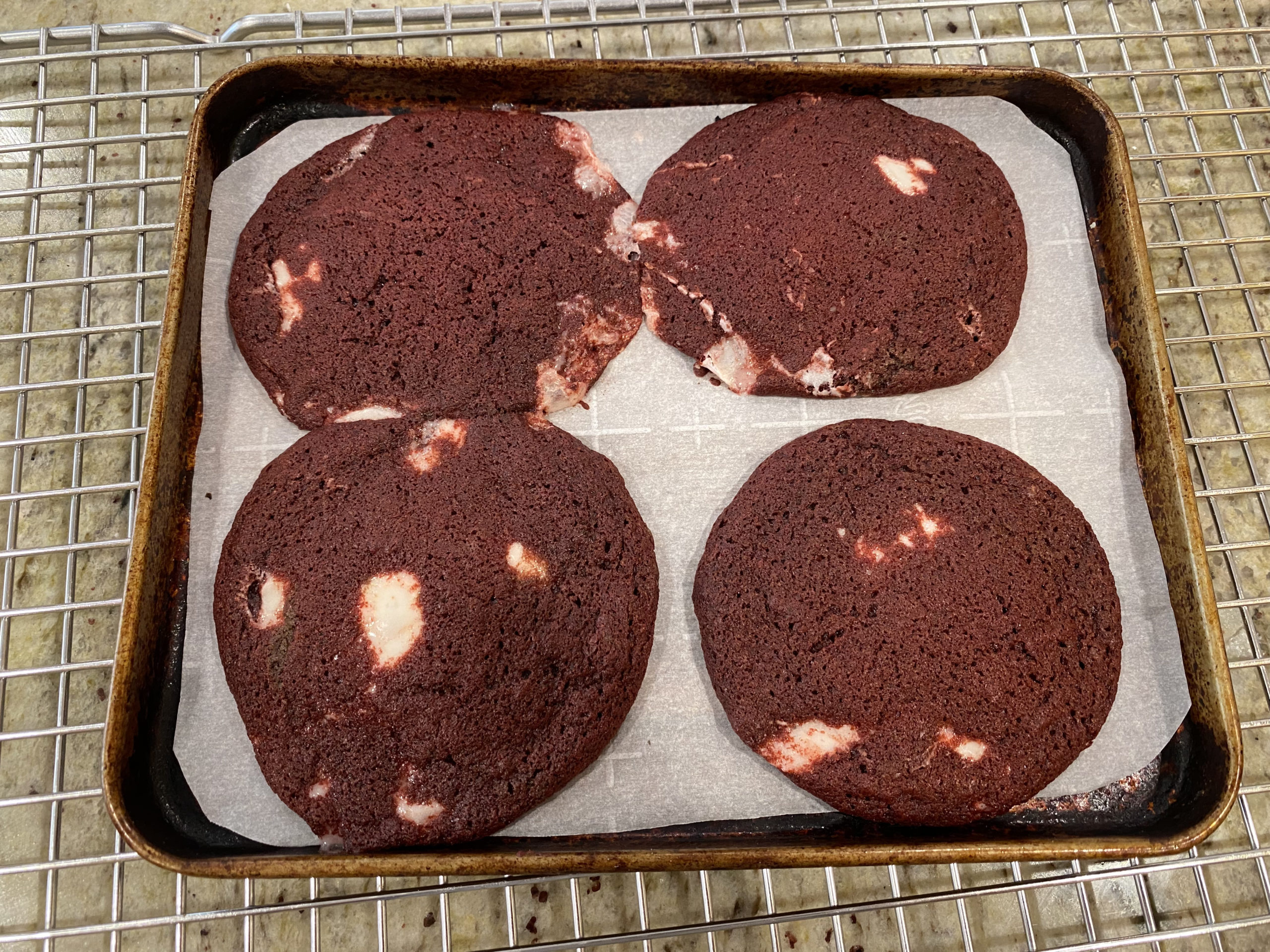 Red Velvet Cookies Stuffed With Cream Cheese Filling – Sugar Geek Show